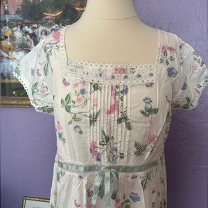 Laura Ashley floral cotton Victorian nightgown